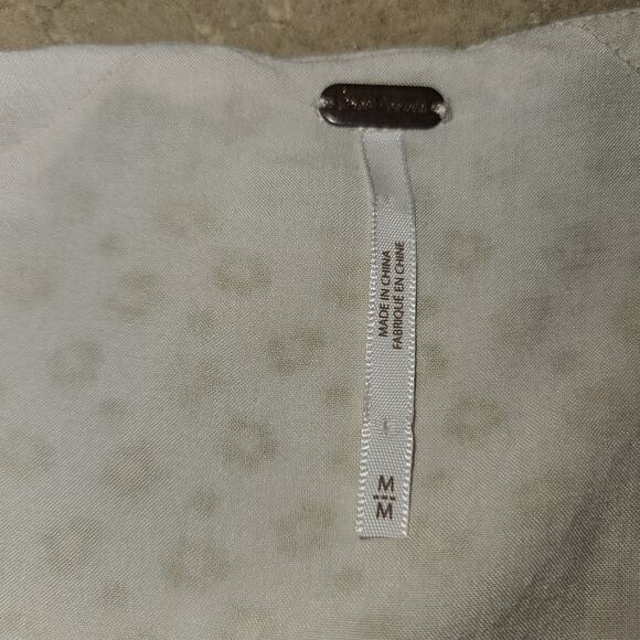 Free People Mini Dress Womens SZ M Floral Button Boho Hippie CottageCore Peasant - Picture 10 of 10